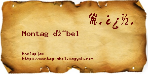 Montag Ábel névjegykártya