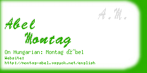 abel montag business card
